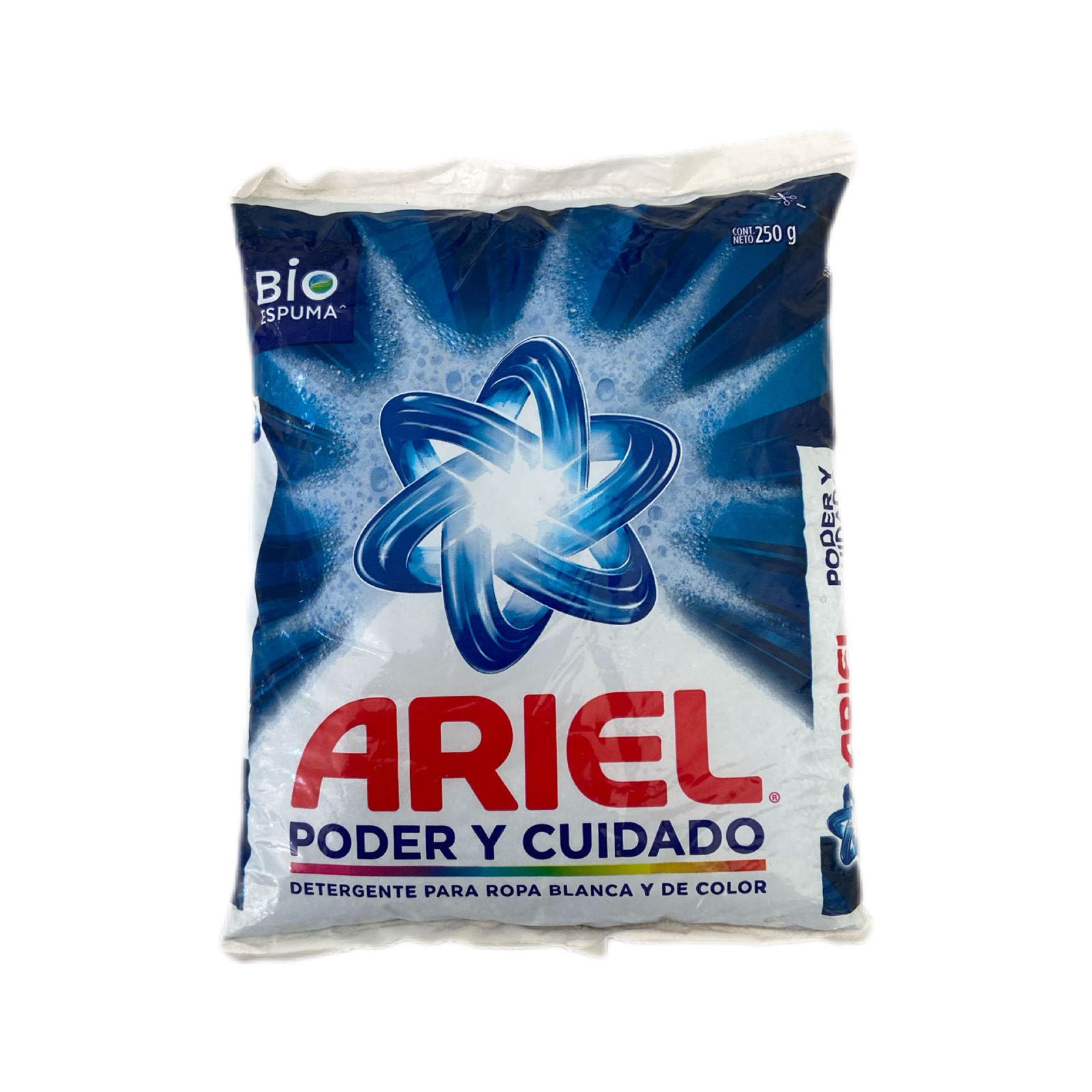 Detergente Para Ropa Ariel Poder Y Cuidado 250g Caja 6 Pz