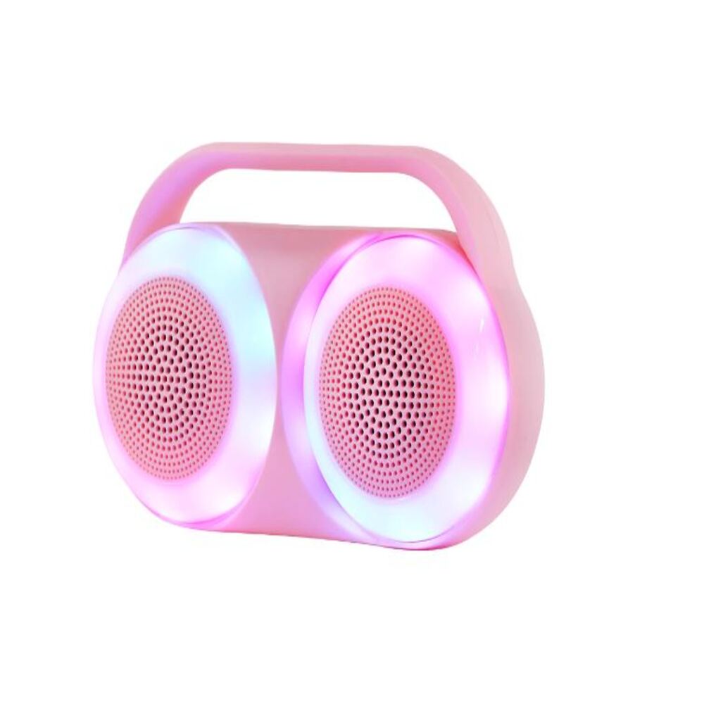 Bocina Portatil 2X2" 10 000W P.M.P.O Color Vibes ISP-22004PK Color ROsa