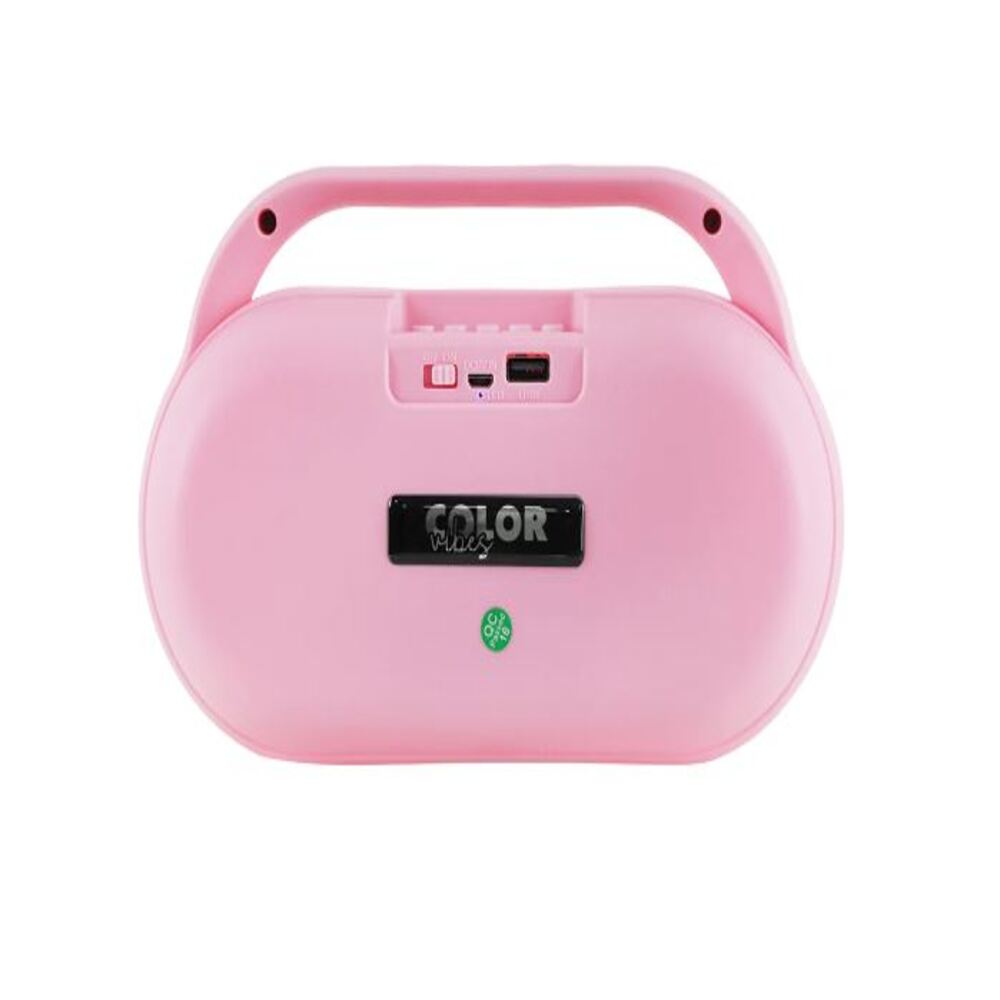 Bocina Portatil 2X2" 10 000W P.M.P.O Color Vibes ISP-22004PK Color ROsa
