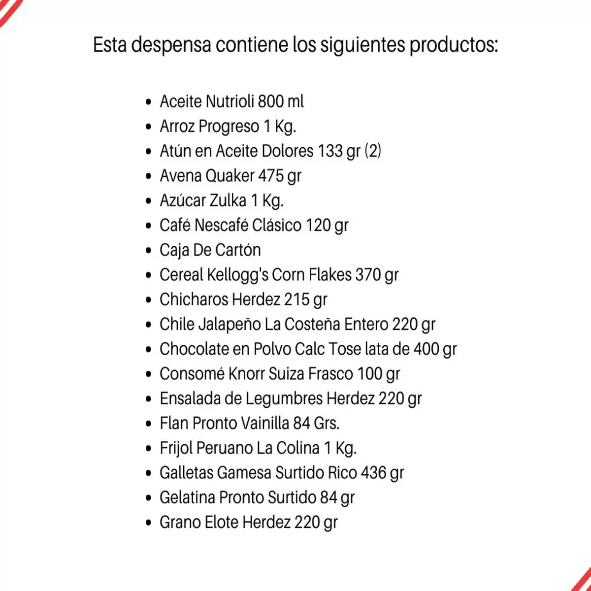 Despensa Empresarial Súper Completa 33 Productos Económica