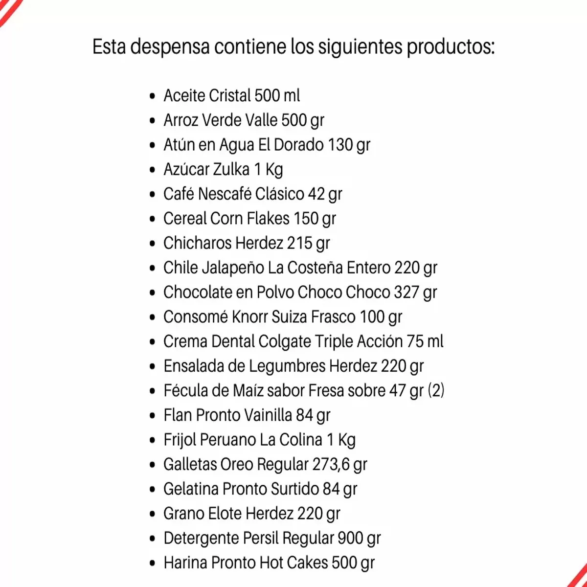 Despensa Empresarial Super Completa en Caja con 39 Productos