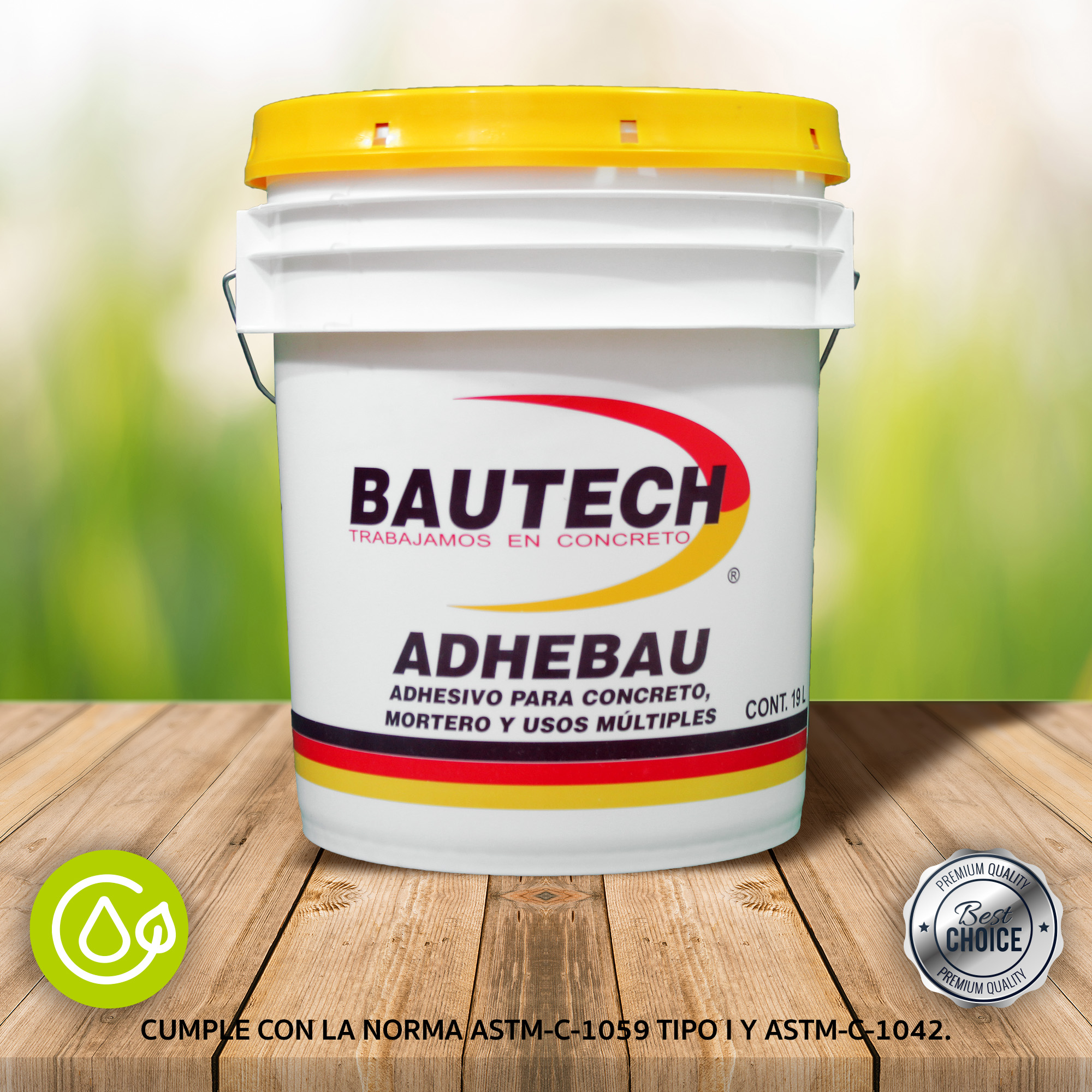 Adhesivo Para Concreto Mortero Y Usos Múltiples Adhebau De 1 Lt.