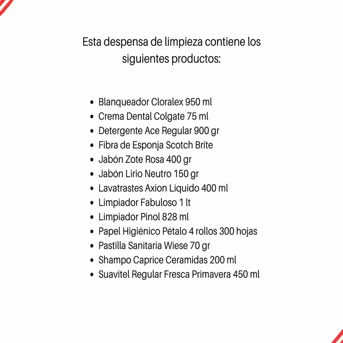 Despensa Completa Alimentos y Limpieza con 40 Productos