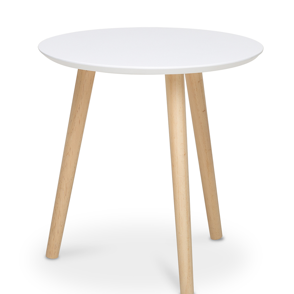 Mesa lateral DIB Ana 48x48x45 cm Blanca