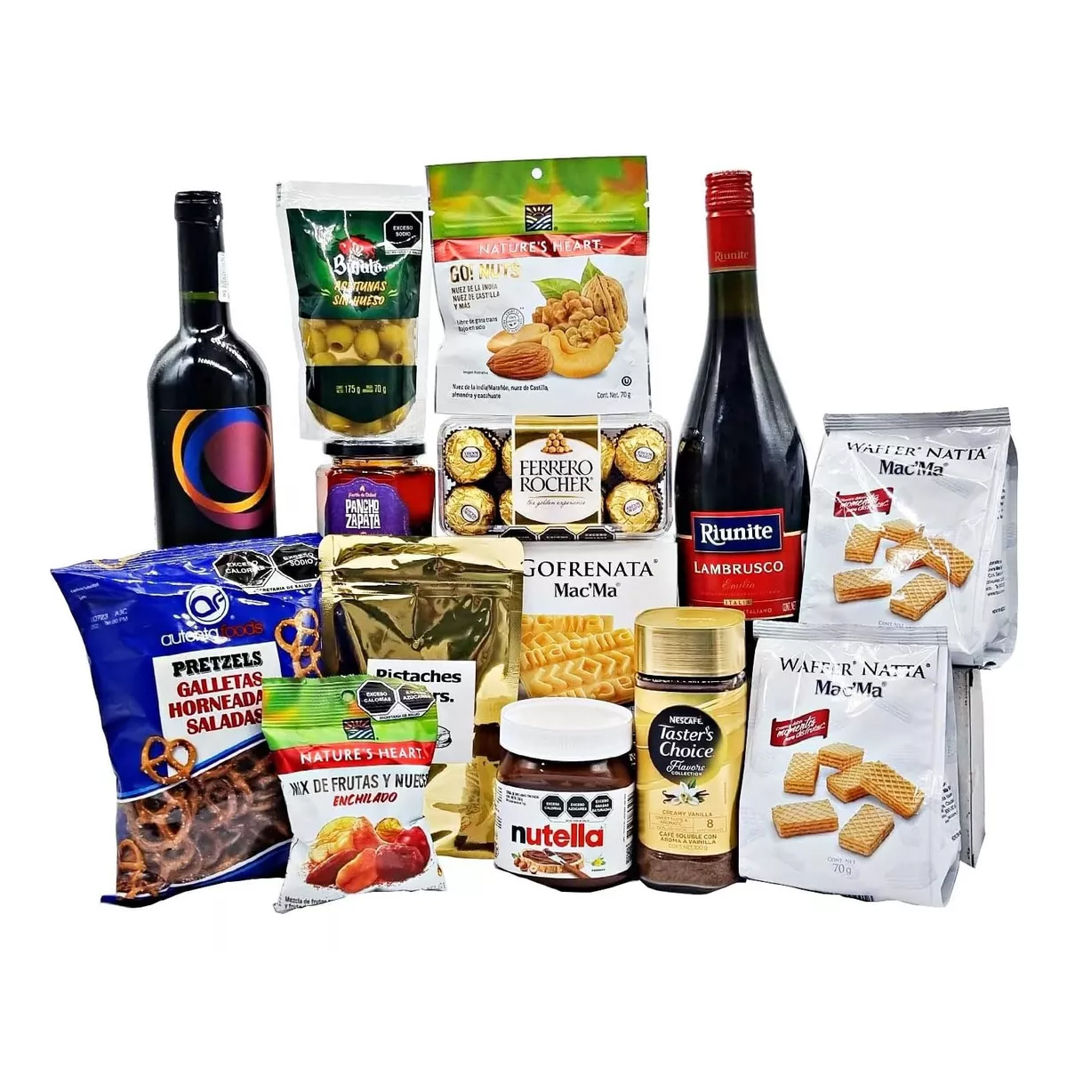 Canasta con Productos Gourmet para Regalar Incluye 15 Piezas
