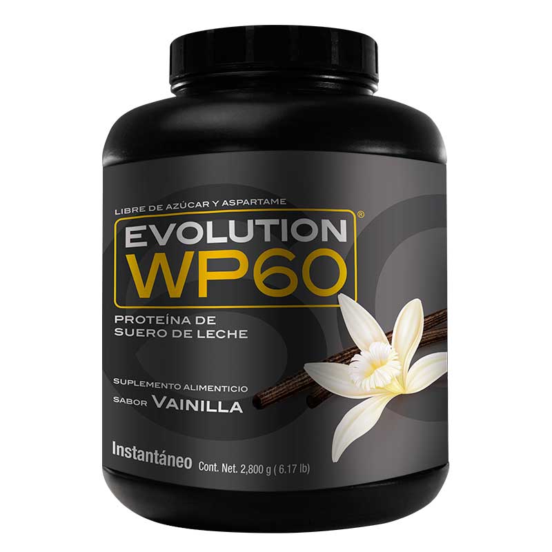 EVOLUTION, Proteína de Suero de Leche, WP60, Whey Protein, 18 Aminoácidos, Low Carb, Post Workout, Sabor Vainilla, 93.3 Porciones, 2800g