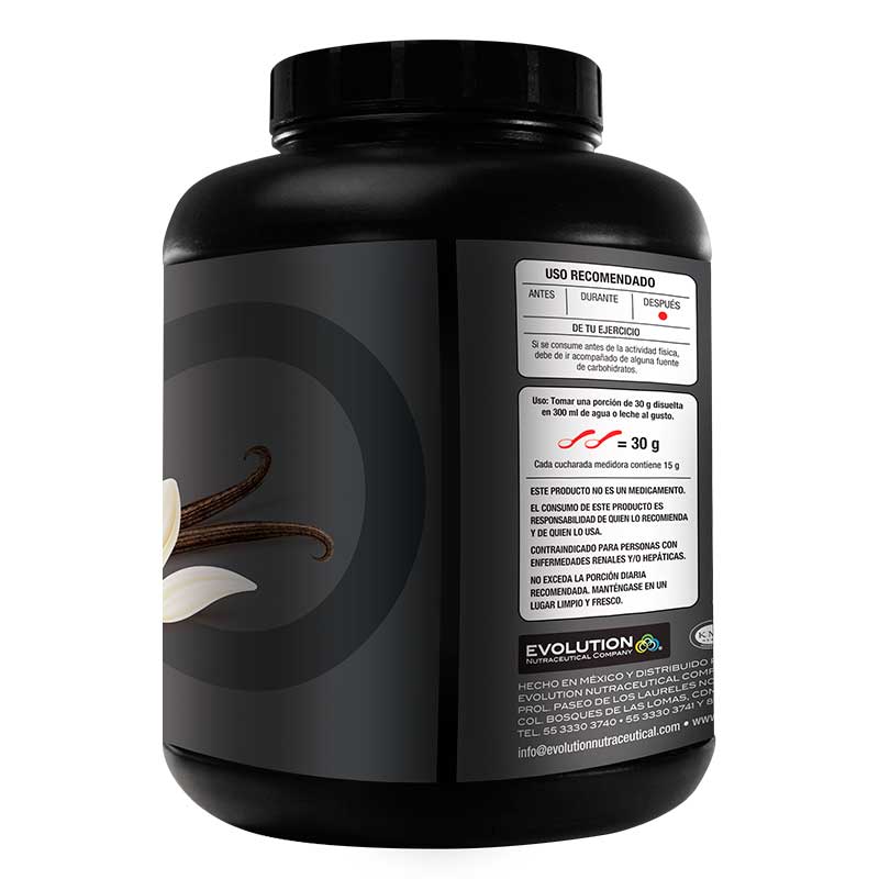 EVOLUTION, Proteína de Suero de Leche, WP60, Whey Protein, 18 Aminoácidos, Low Carb, Post Workout, Sabor Vainilla, 93.3 Porciones, 2800g