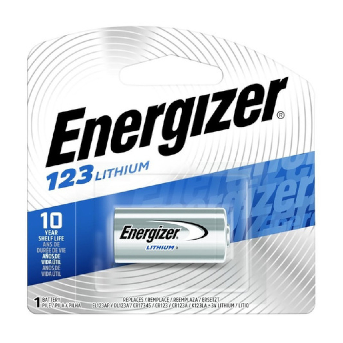 Pila Bateria Energizer de Litio CR123 3V 1 Pieza.
