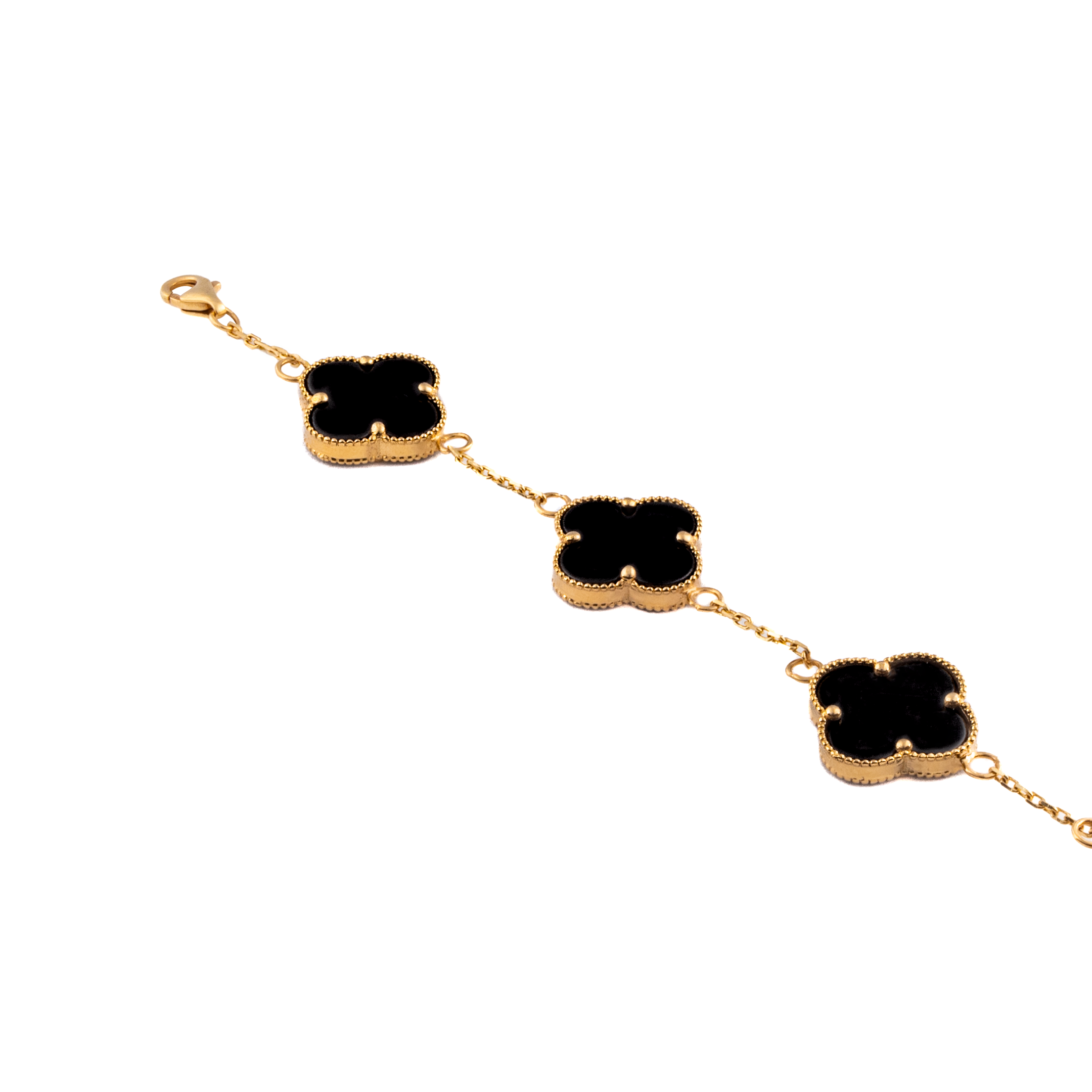 Pulsera Trébol Oro 14 Kilates. Oro Fino Joyería.