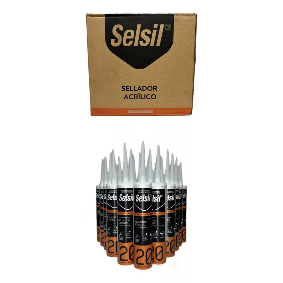 Sel20 Sellador Acrilico Selsil 270ml Caja 25 Pzas