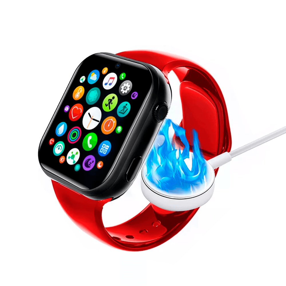 Smartwatch Reloj Inteligente T800 Reloj Deportivo Inteligente Bluetooth mas Audifonos Inalambricos Santana Color Rojo.