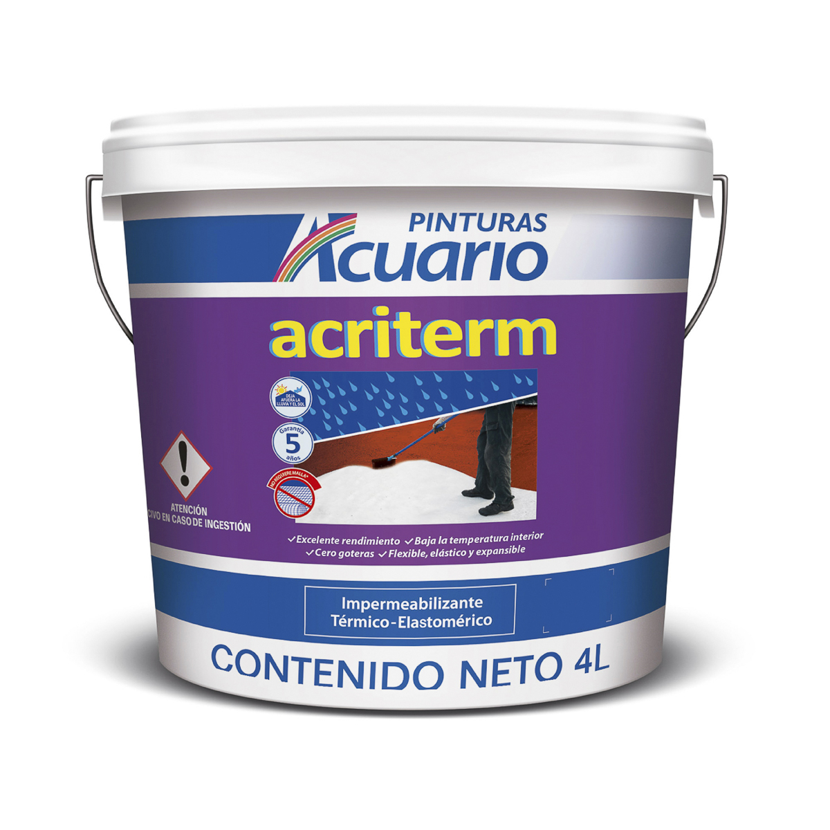 Impermeabilizante 3 Años 3.8L Blanco Acriter Acuario Im76040