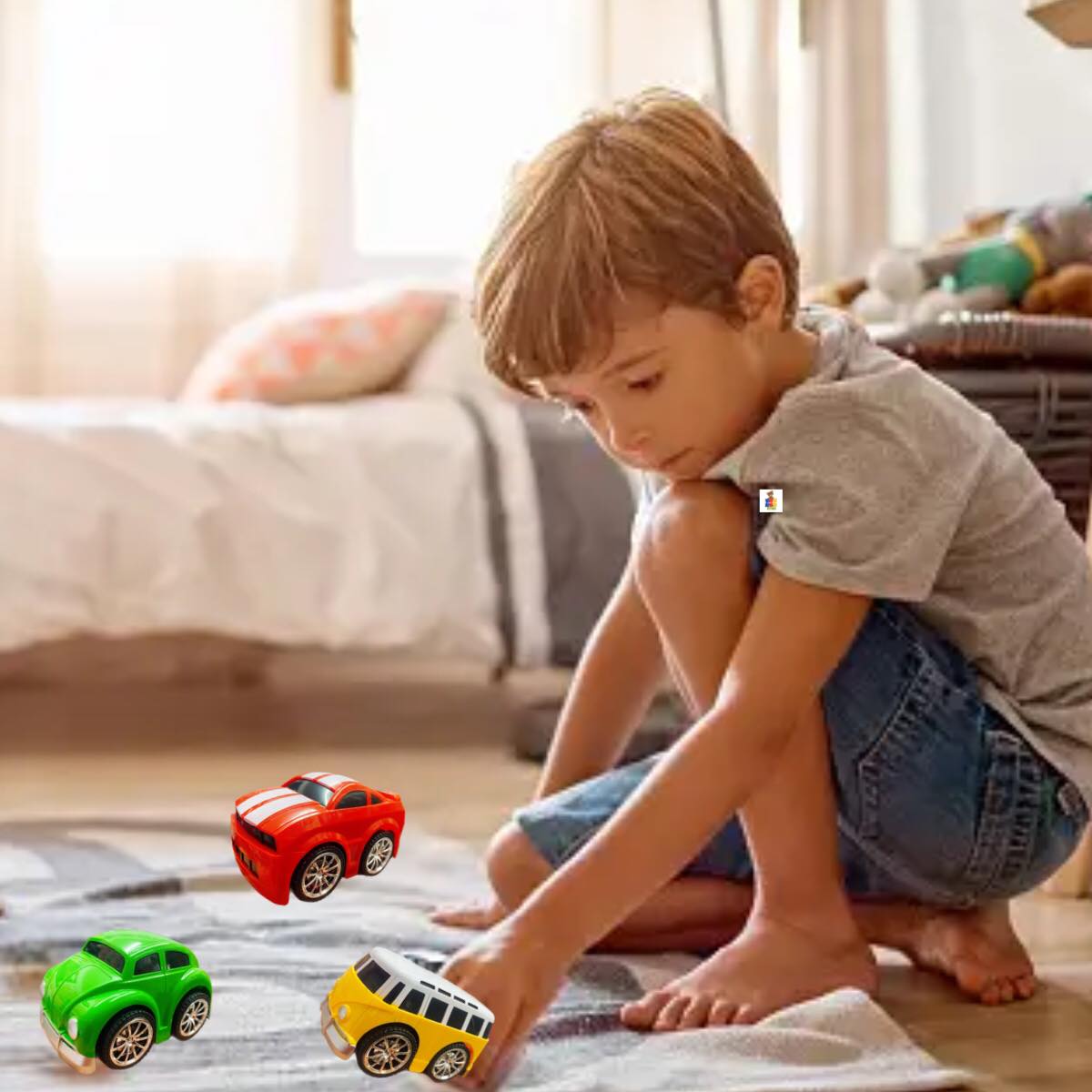 4 Coches Carros Clásicos Deportivo De Fricción Juguete