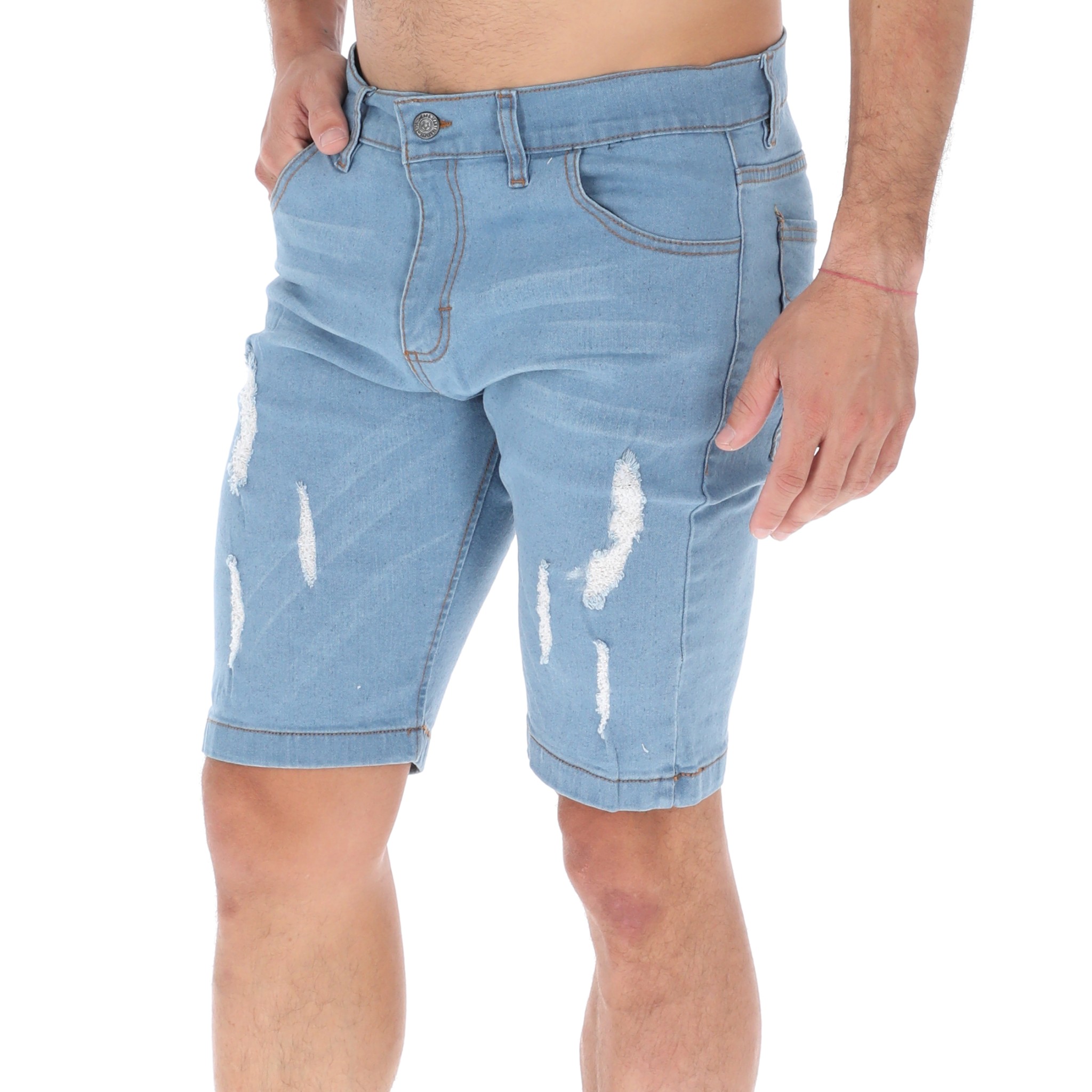 Bermuda De Mezclilla Claro Para Hombre CHB Chili Beans Clothing Co..