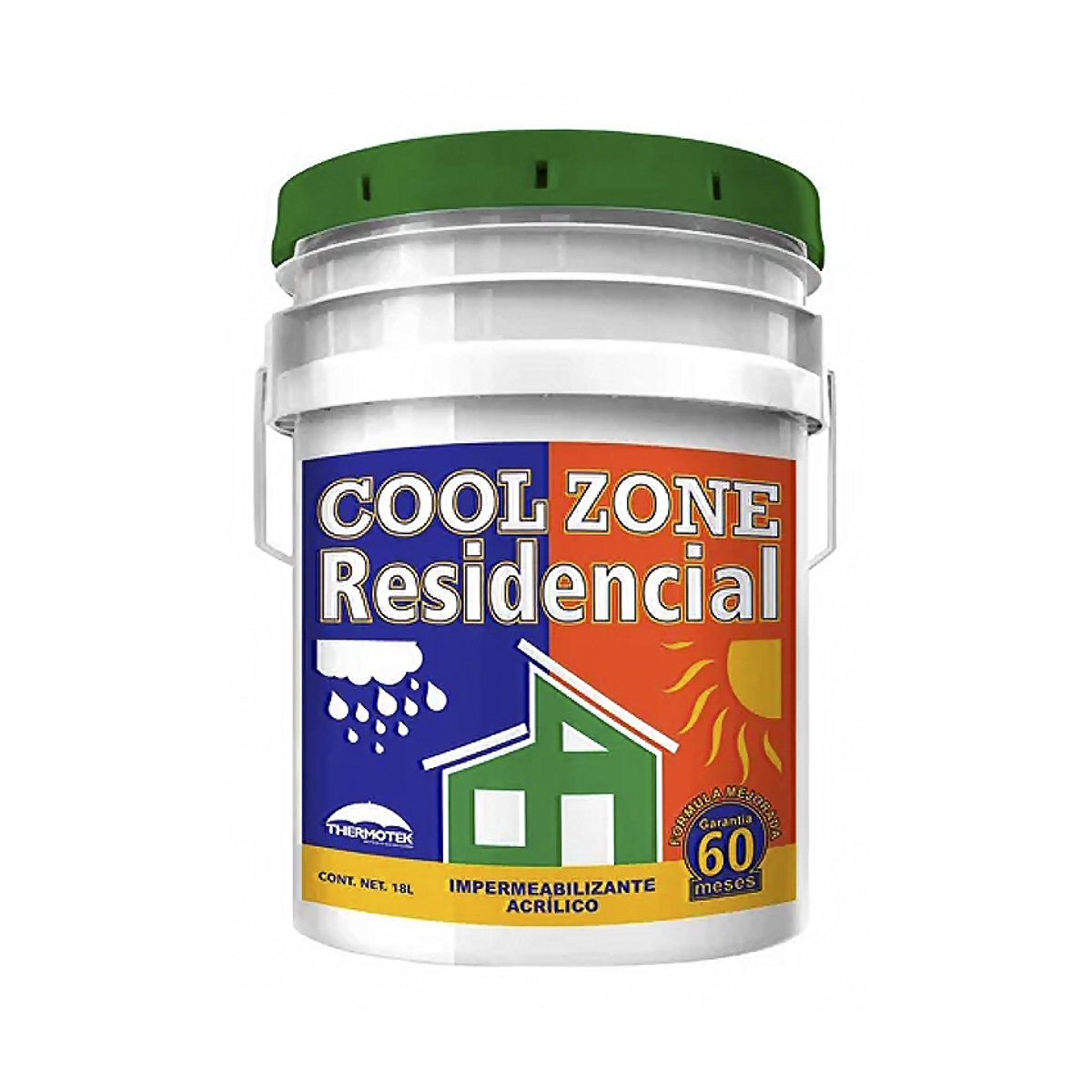 Impermeabilizante Fibratado 5 Años 18L Rojo Thermotek 102160