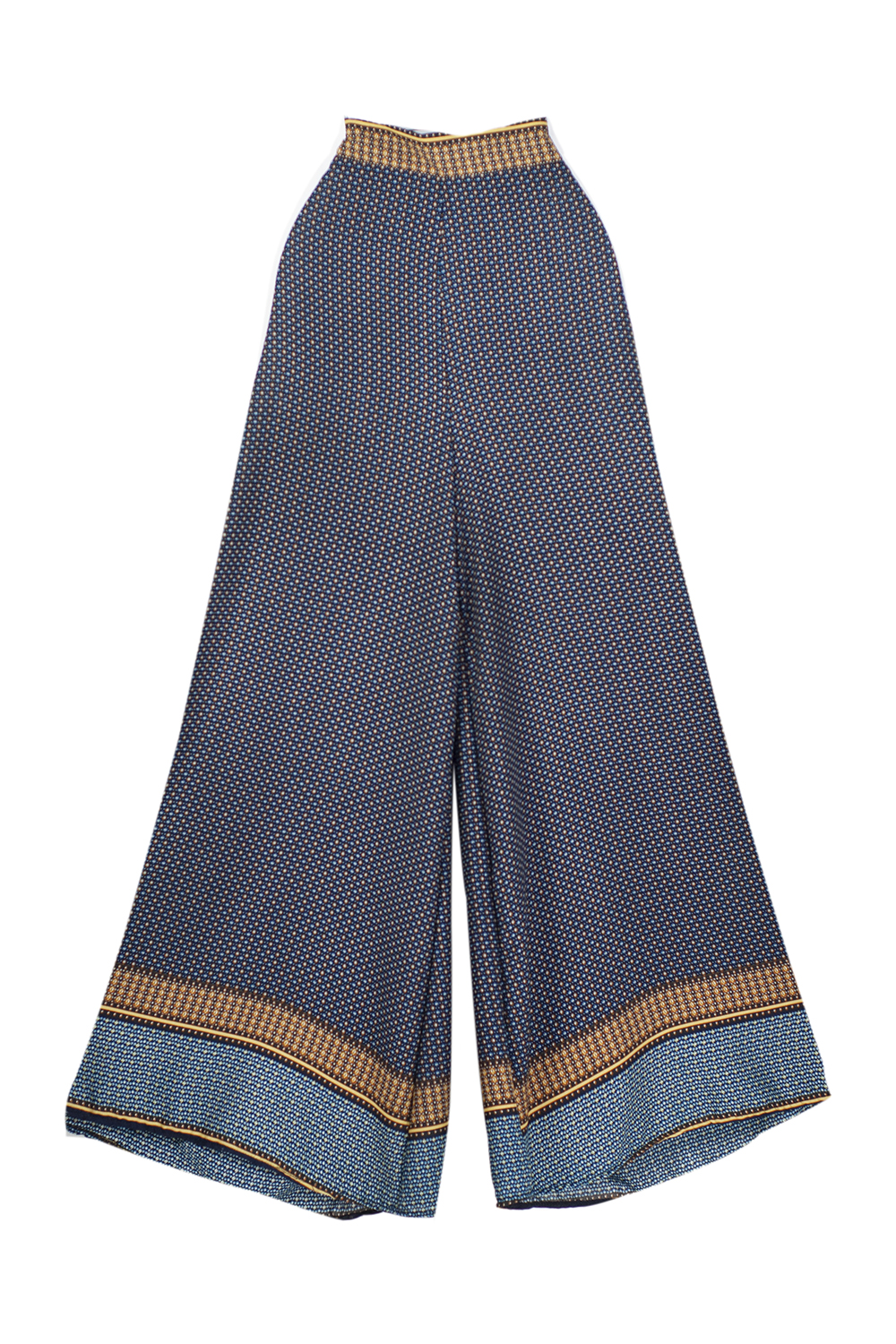 Pantalón de dama A ÁNGELOZANO acampanado color azul,  AL-W63.