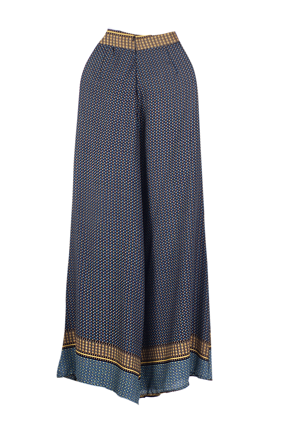 Pantalón de dama A ÁNGELOZANO acampanado color azul,  AL-W63.