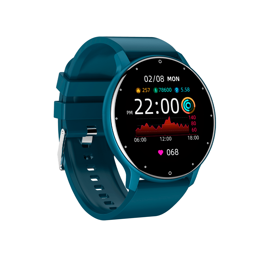Reloj Inteligente Zl02 1.28 Vigilancia De Salud Deportivo Smart Watch Mas Audifonos Tech Theory Glow Pro Mas Reloj Inteligente ZL02 Azul.
