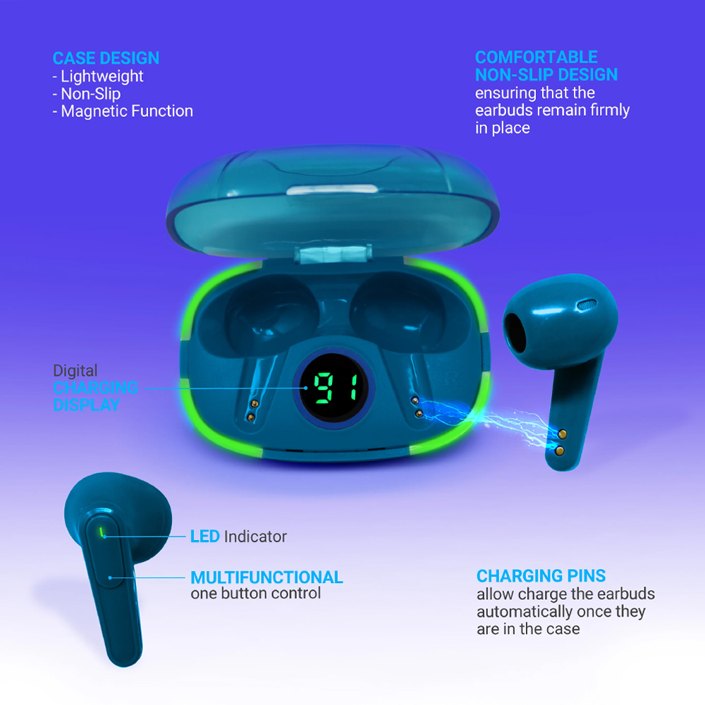Reloj Inteligente Zl02 1.28 Vigilancia De Salud Deportivo Smart Watch Mas Audifonos Tech Theory Glow Pro Mas Reloj Inteligente ZL02 Azul.