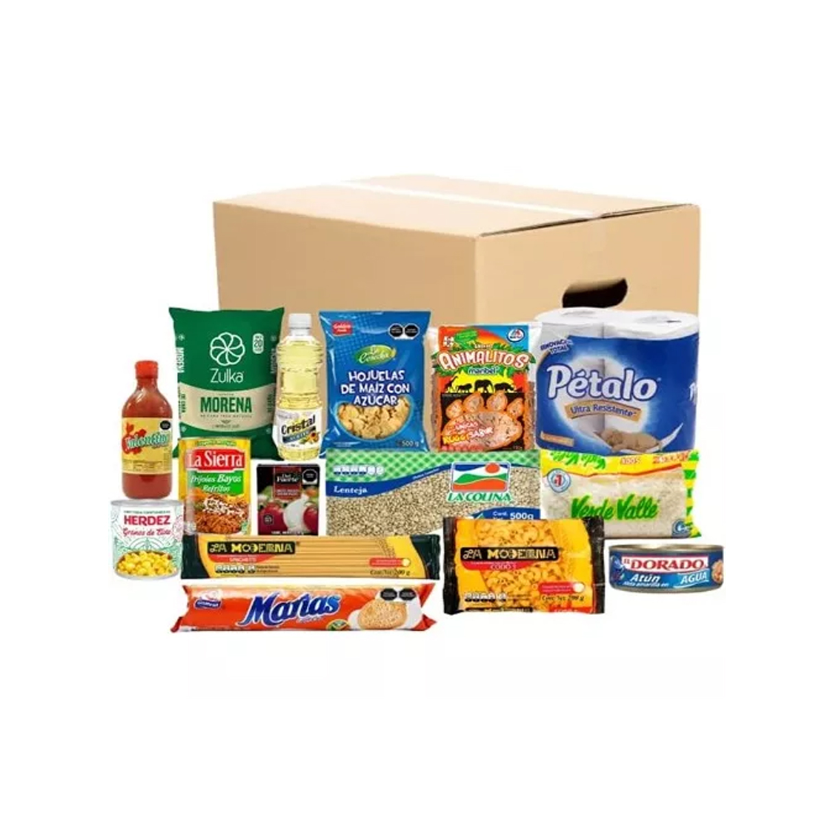 Despensa Empresarial Sencilla en Caja con 12 Alimentos