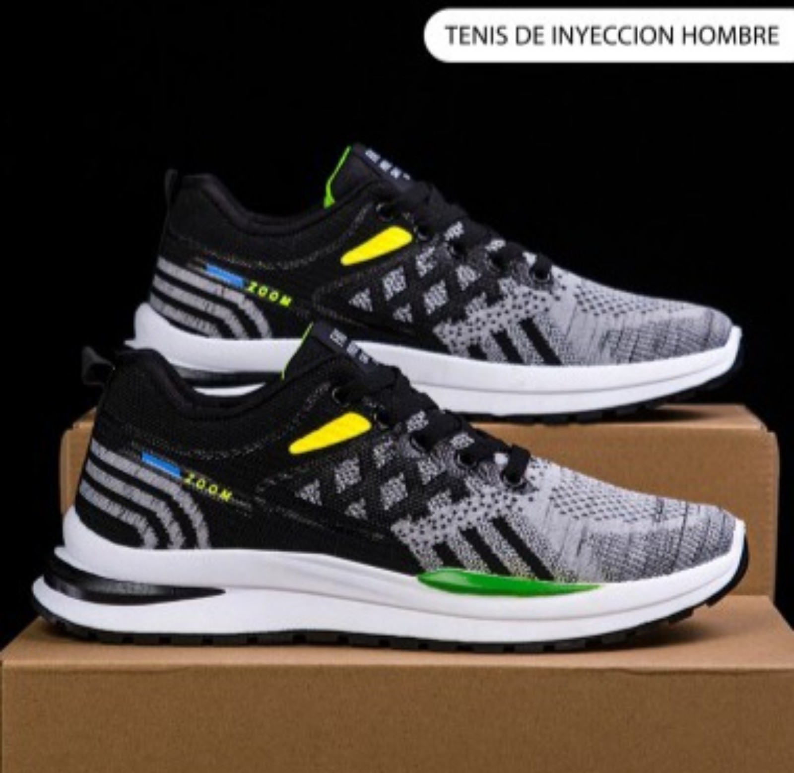 Tenis hombre de inyección Alta calidad Mayoreo 12 pares surtido tallas