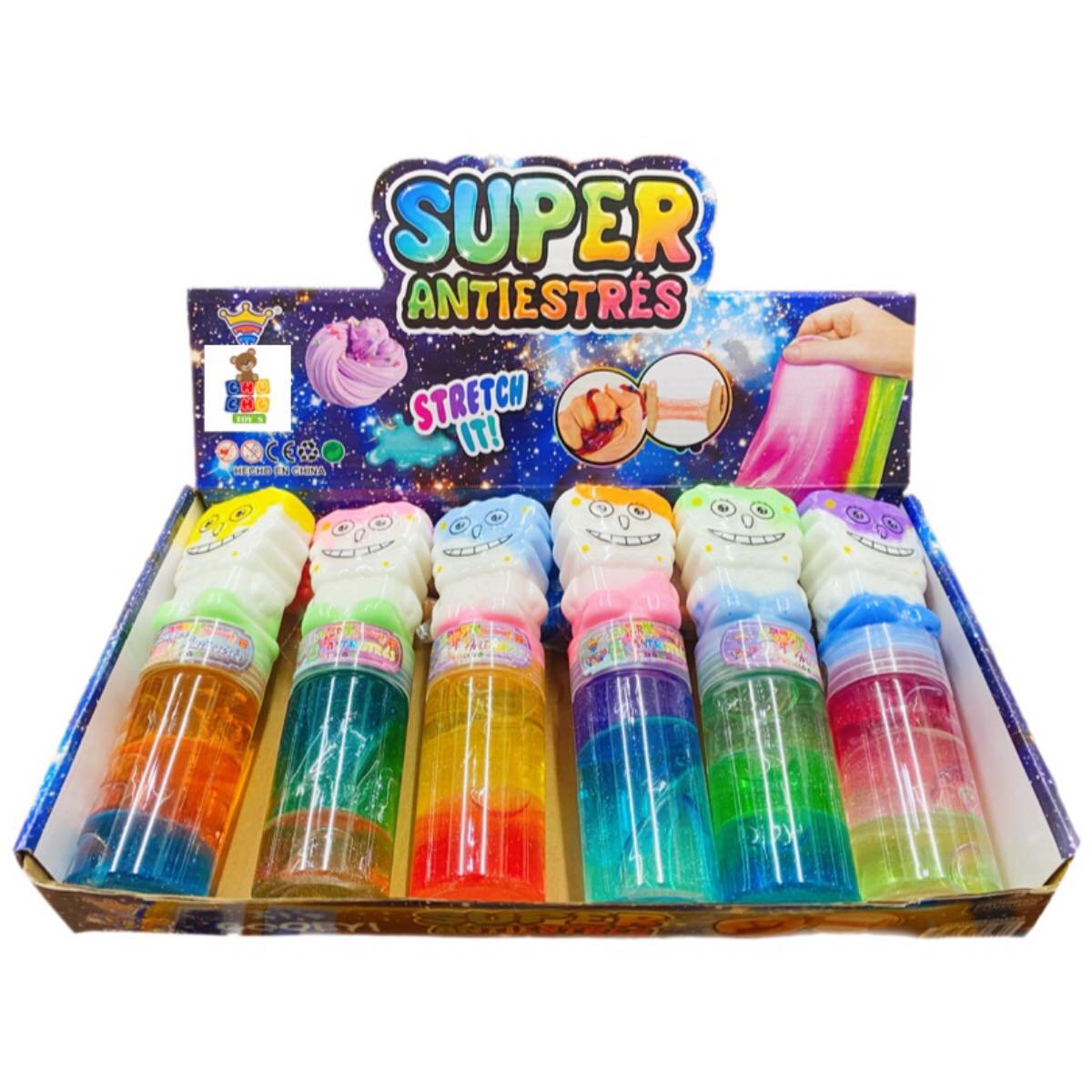 Slime Moco Gorila Brillos Con Arcilla Moldeable Esponja 3pz