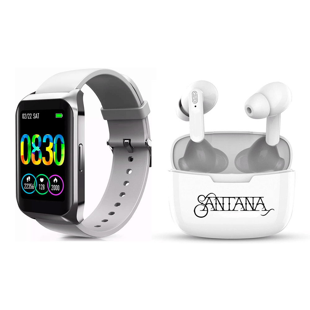 Reloj Inteligente Deportivo H77 Smartwatch Bluetooth 1.57 Smart watch Mas Audifonos Inalambricos Santana Color Blanco Auriculares.