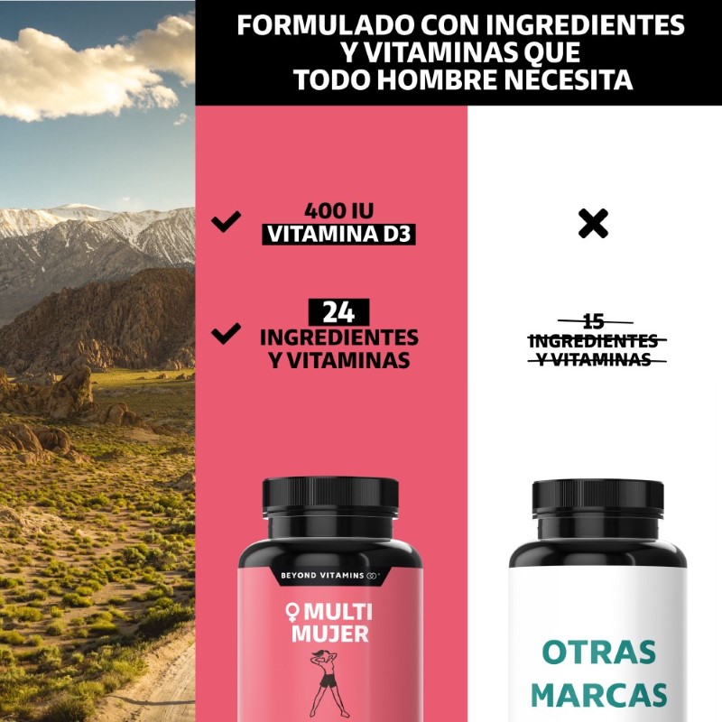 Multivitaminico para Mujeres con 24 Ingredientes Suplemento Alimenticio - 150 Cápsulas