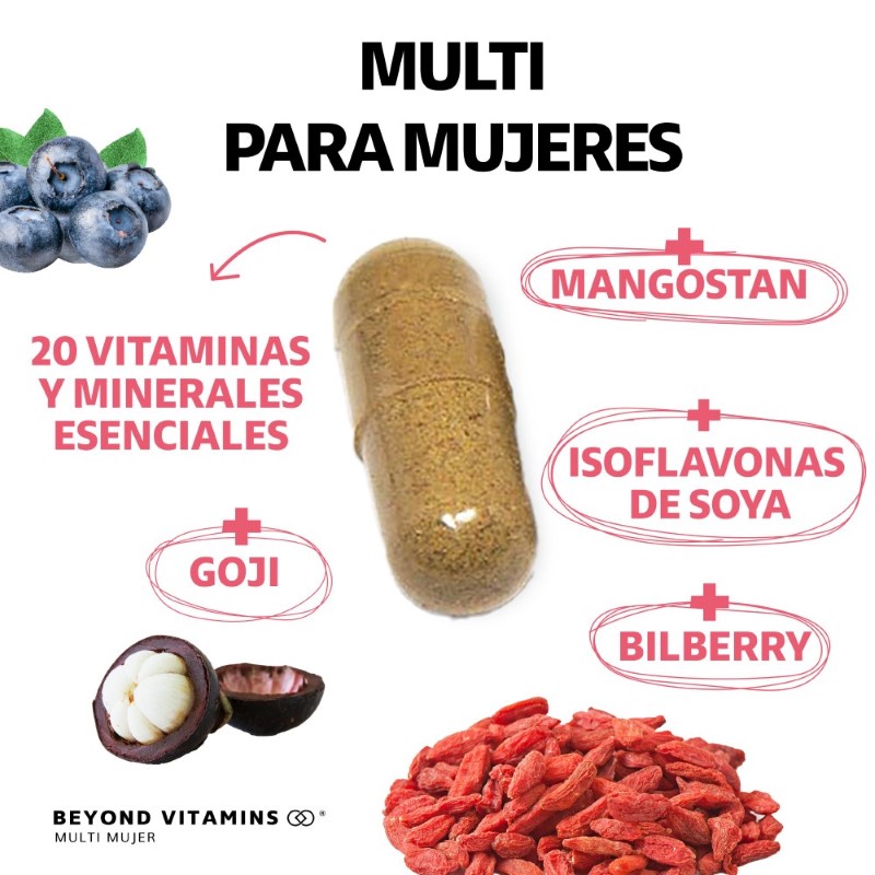 Multivitaminico para Mujeres con 24 Ingredientes Suplemento Alimenticio - 150 Cápsulas
