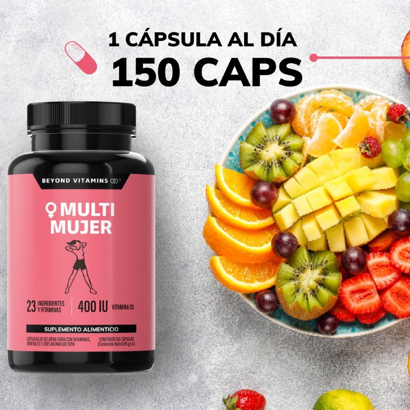 Multivitaminico para Mujeres con 24 Ingredientes Suplemento Alimenticio - 150 Cápsulas