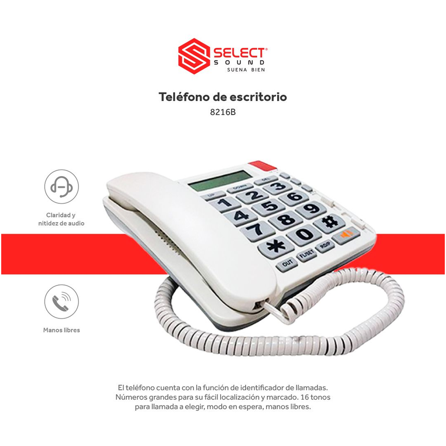 Telefono alambrico Select Sound 8216