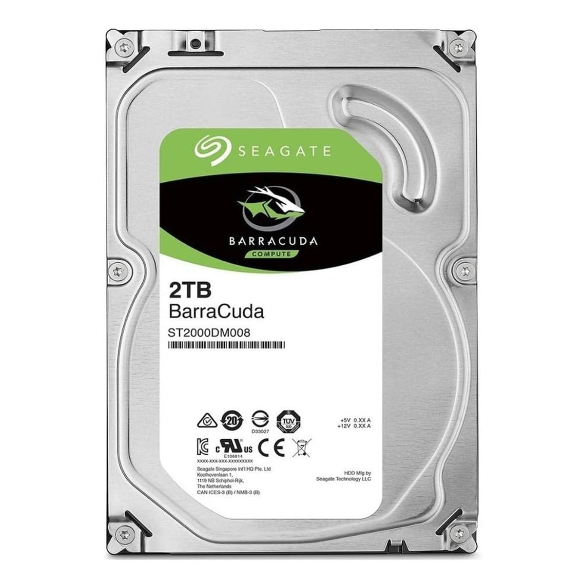 Disco Duro Interno Seagate Barracuda 3.5'' 2TB SATA III 6 Gbit/s 7200RPM 256MB Cache