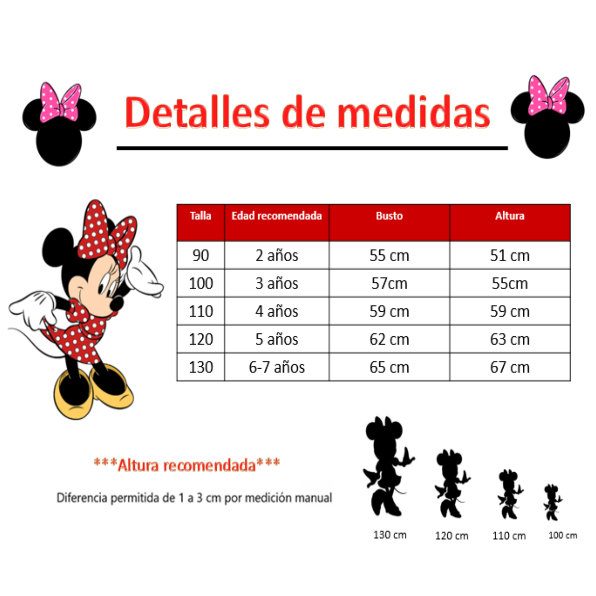 Vestidos Para Niña Minnie Disfraz Con Diadema