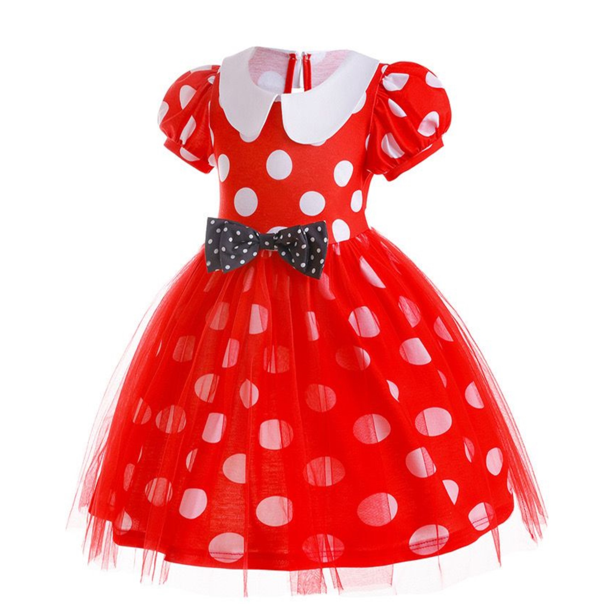 Vestidos Para Niña Minnie Disfraz Con Diadema