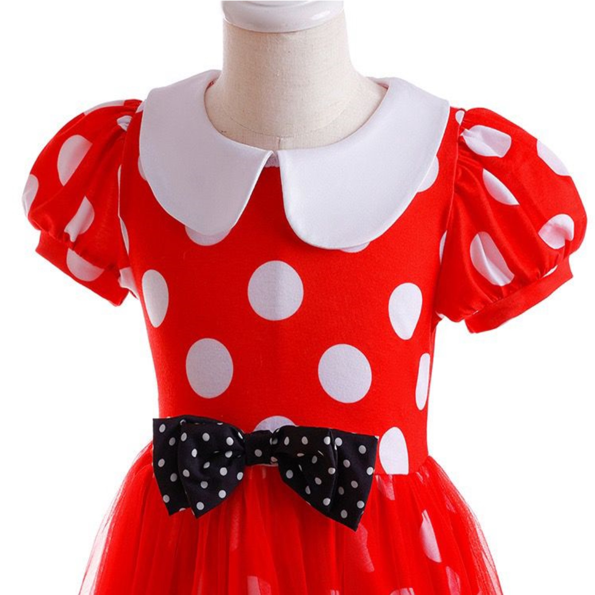 Vestidos Para Niña Minnie Disfraz Con Diadema