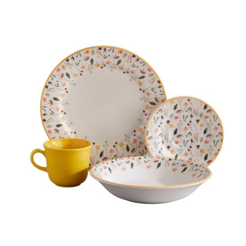 Vajilla Corona Ashley 4 Puestos 16 Piezas