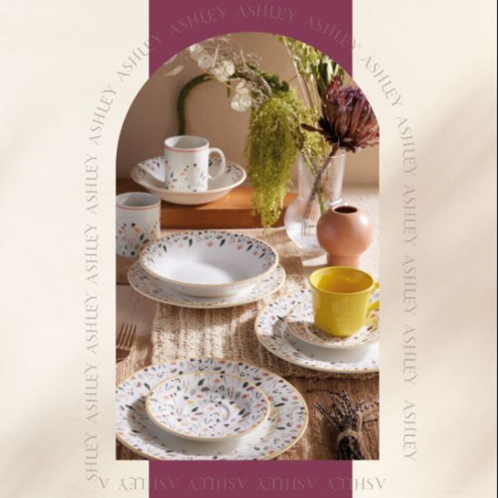 Vajilla Corona Ashley 4 Puestos 16 Piezas