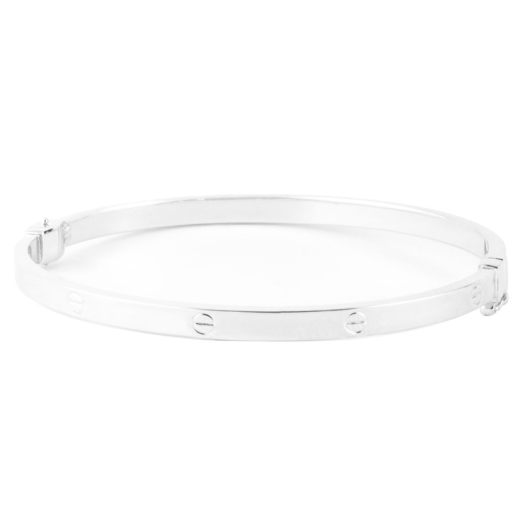 Brazalete Oro Blanco 14 Kilates. Oro Fino Joyería.