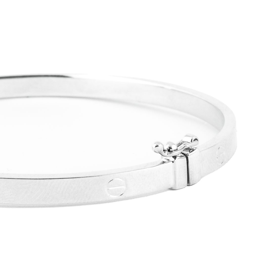 Brazalete Oro Blanco 14 Kilates. Oro Fino Joyería.