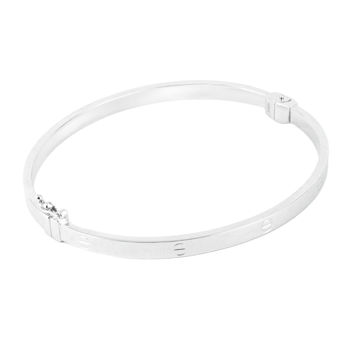 Brazalete Oro Blanco 14 Kilates. Oro Fino Joyería.