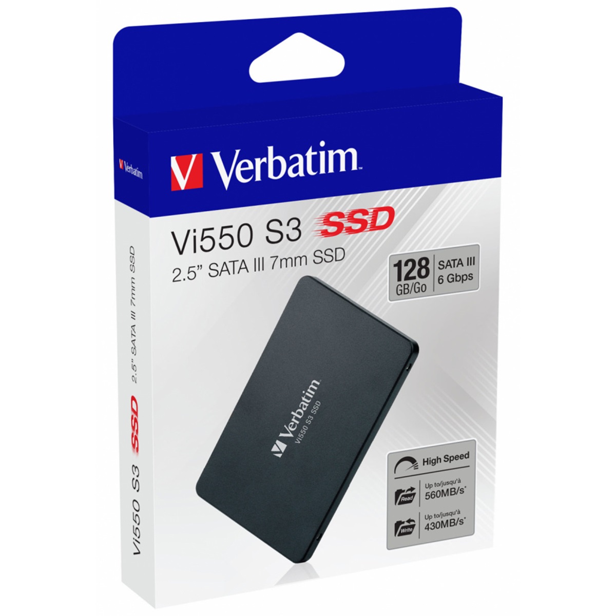 Unidad De Estado Solido SSD Verbatim Vi550 S3 128GB SATA III 2.5" 7mm