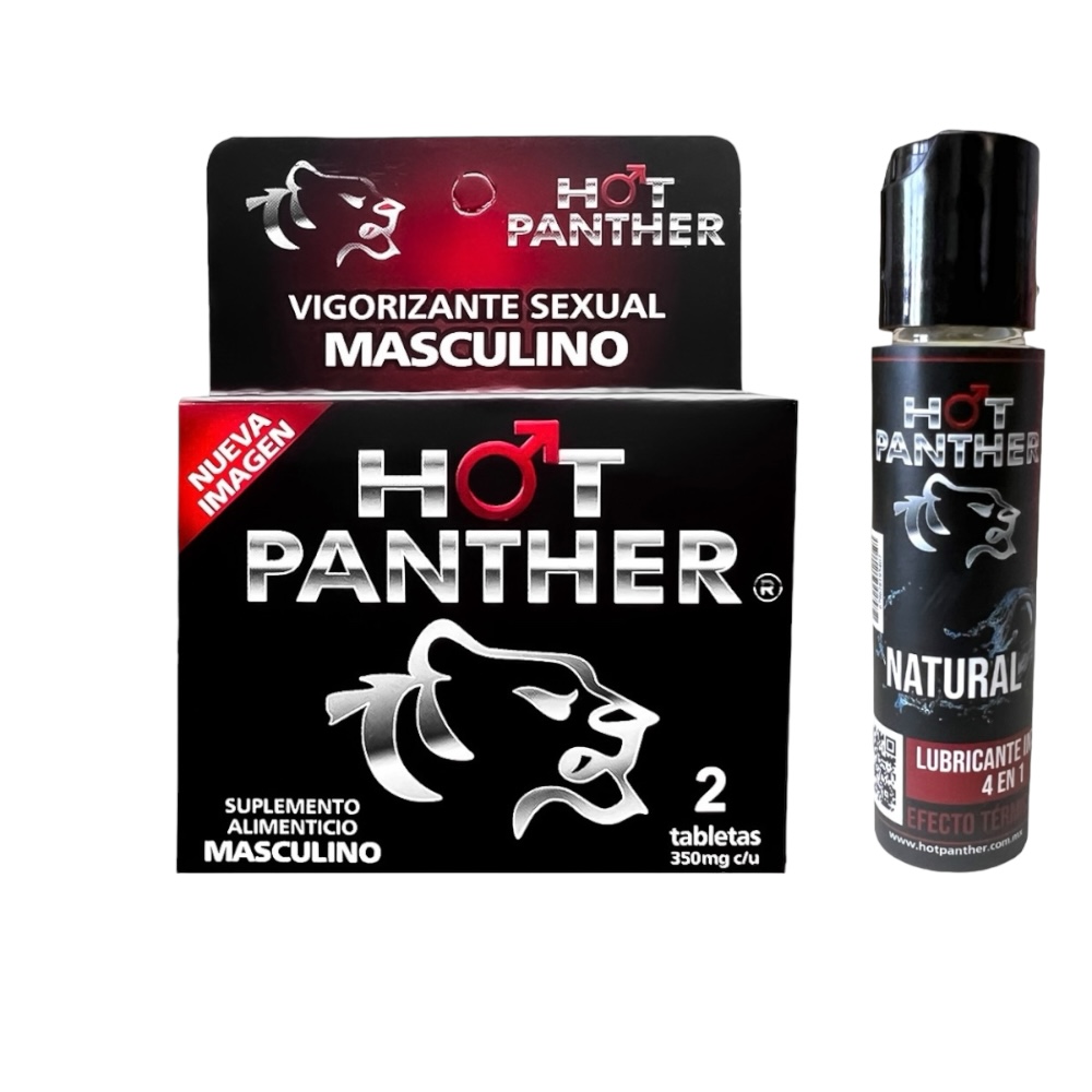 2 Pastillas Hot Panther Hombre más lubricante intimo - Estimulador de la potencia Masculina Combo.