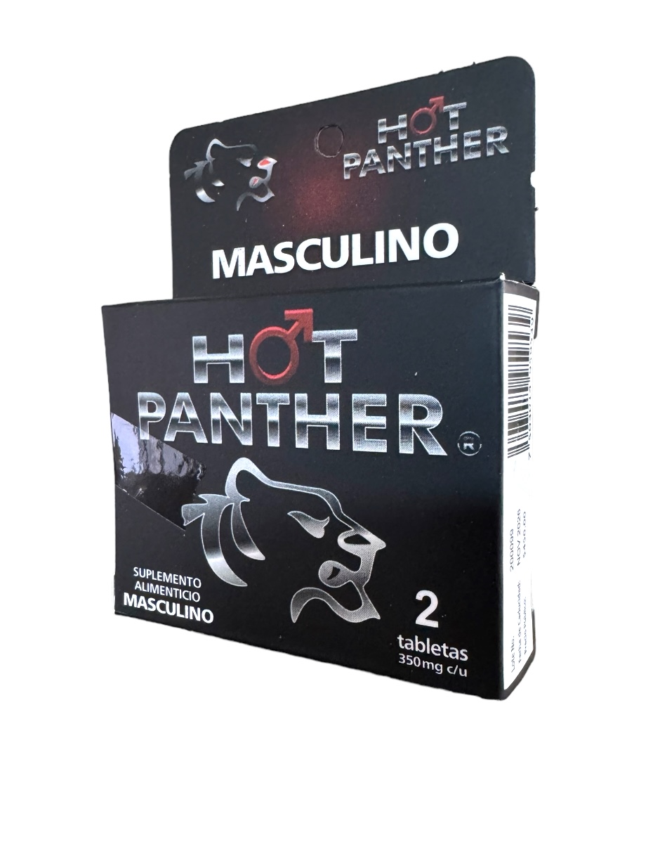 2 Pastillas Hot Panther Hombre más lubricante intimo - Estimulador de la potencia Masculina Combo.