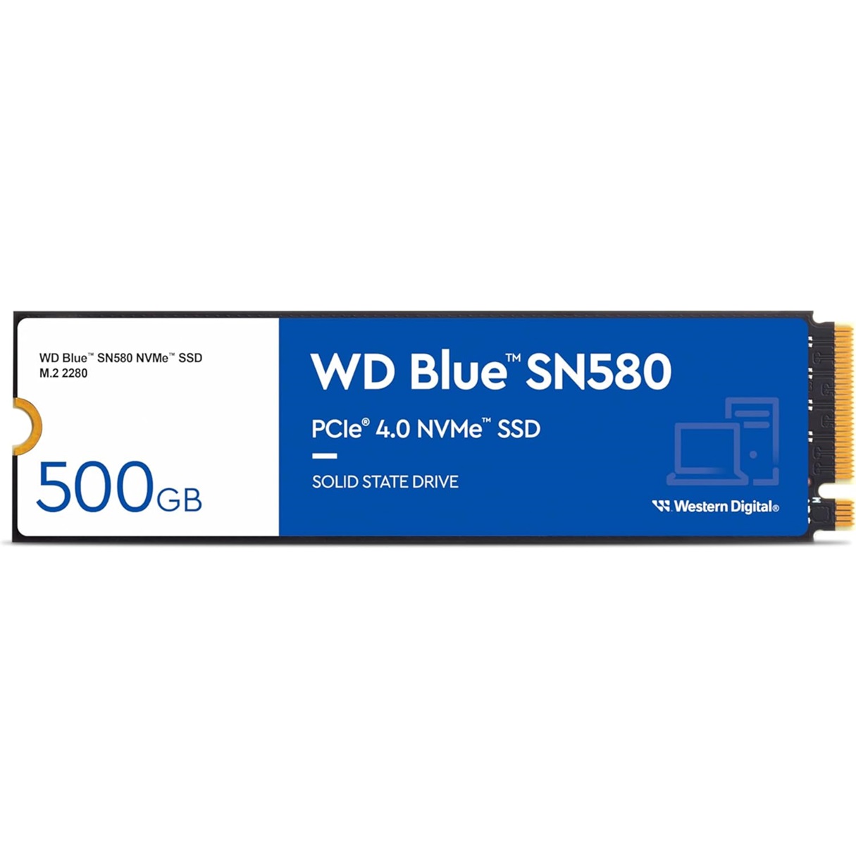 Unidad De Estado Solido SSD Western Digital WD Blue SN580 NVMe 500GB PCI Express 4.0 M.2