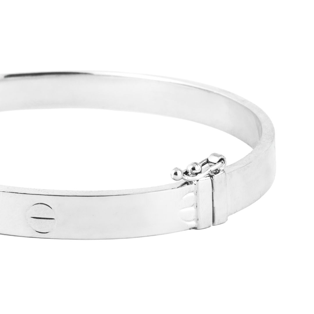 Brazalete Oro Blanco 14 Kilates. Oro Fino Joyería.