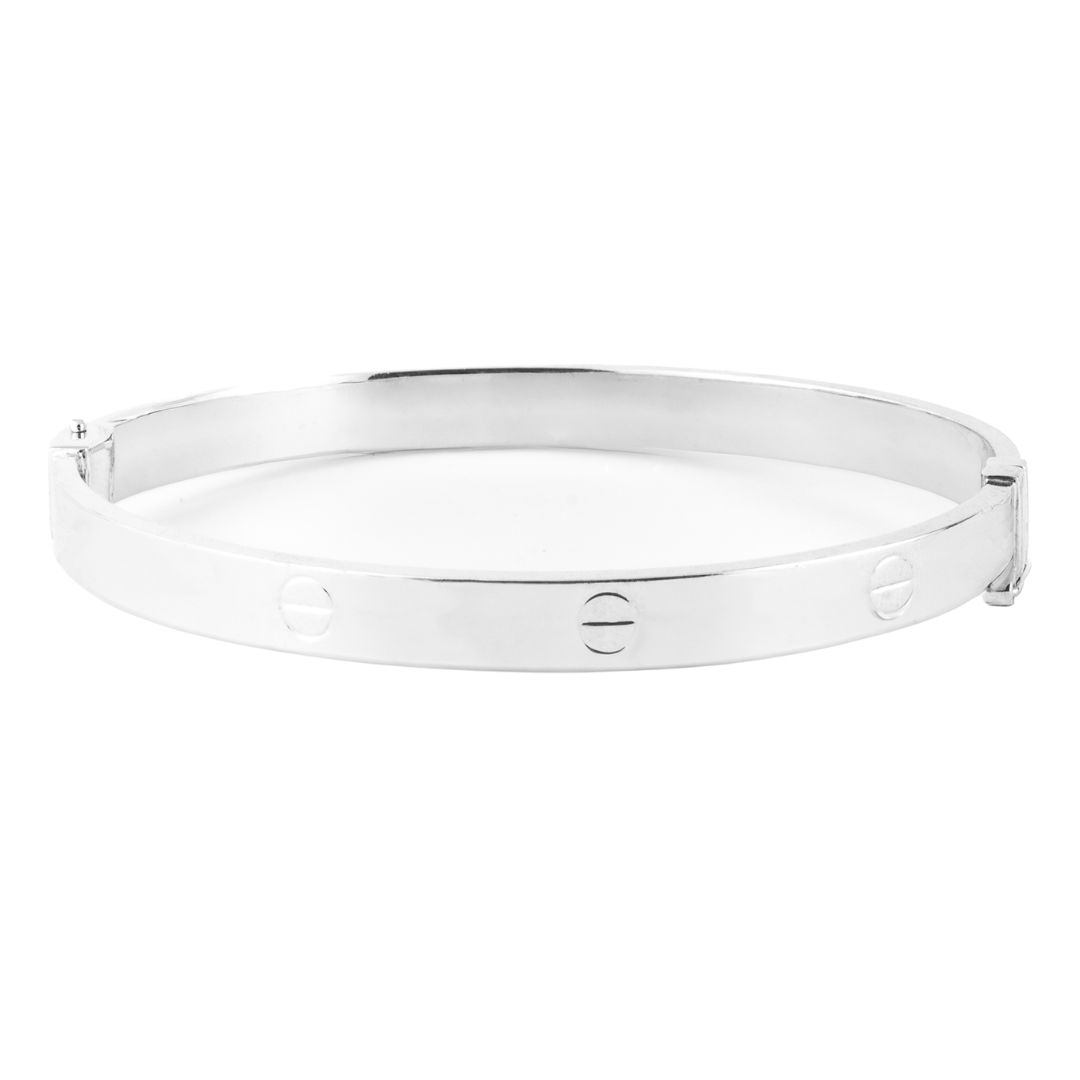 Brazalete Oro Blanco 14 Kilates. Oro Fino Joyería.