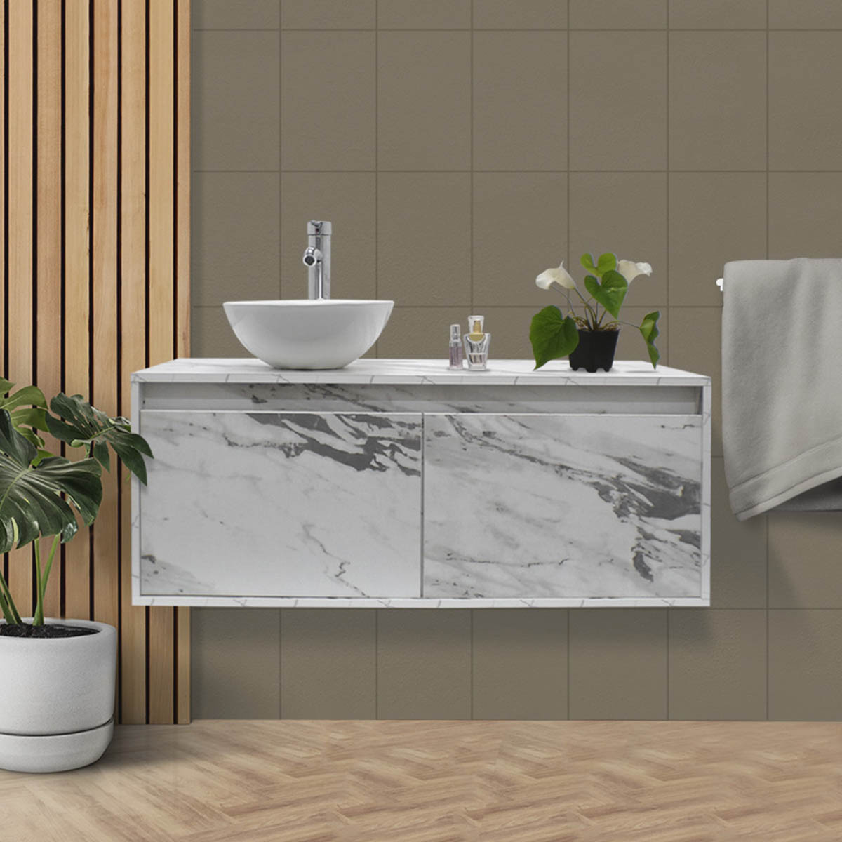 Gabinete Para Baño Luxury Smooth Con Ovalin Y Monomando