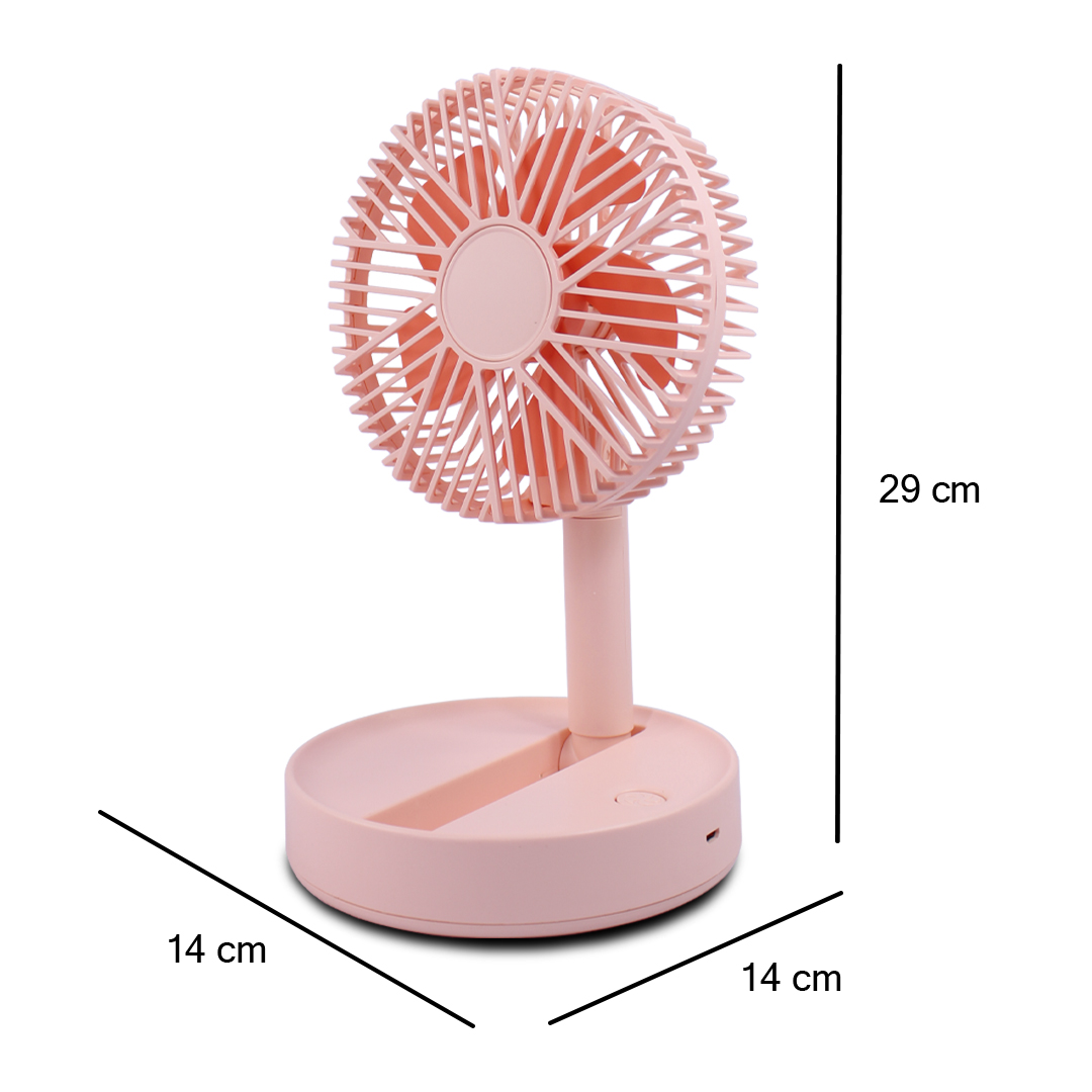 Mini Ventilador De Escritorio Recargable 3 Velociades