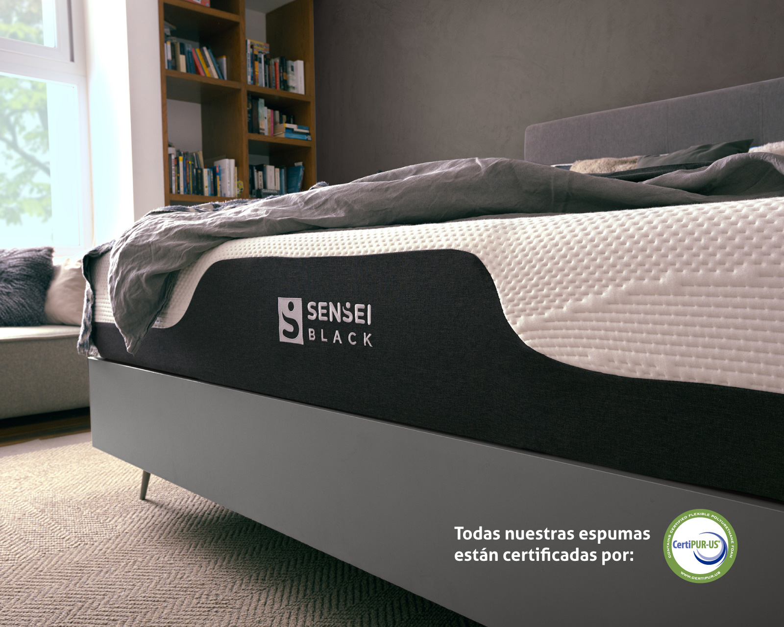 Colchón Black (king Size) De Memory Foam Ortopédico En Caja