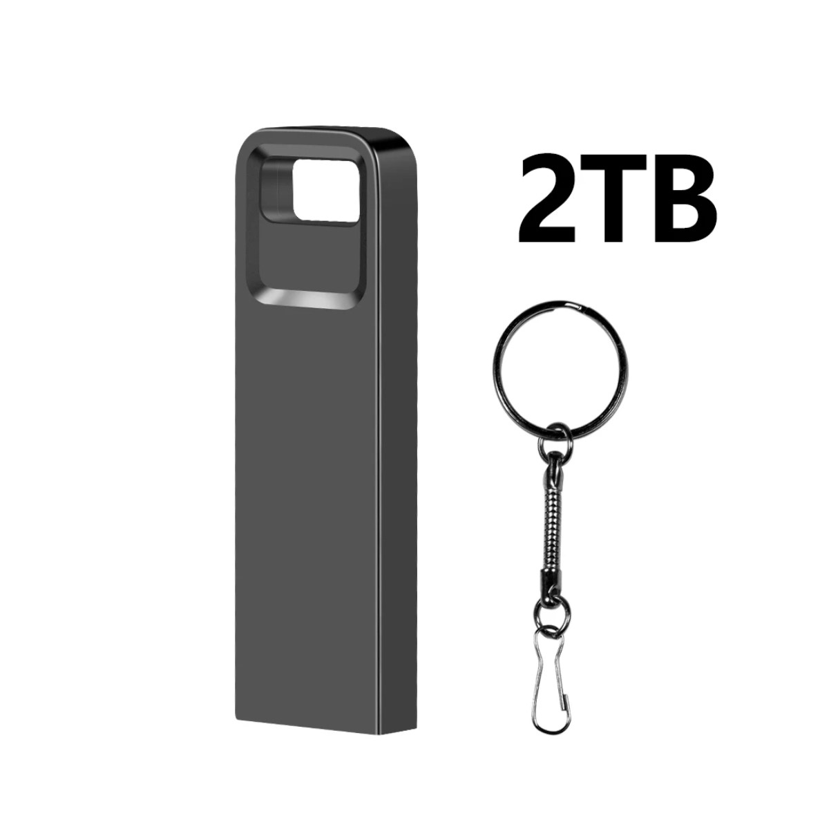 Memoria Unidad Flash USB 3,0 de alta velocidad Pendrive negro de 2TB portátil SSD metálica gamer